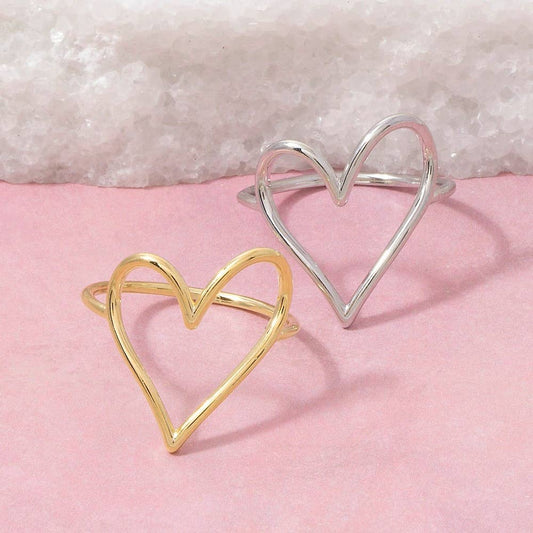 Heart Cutout Band Ring